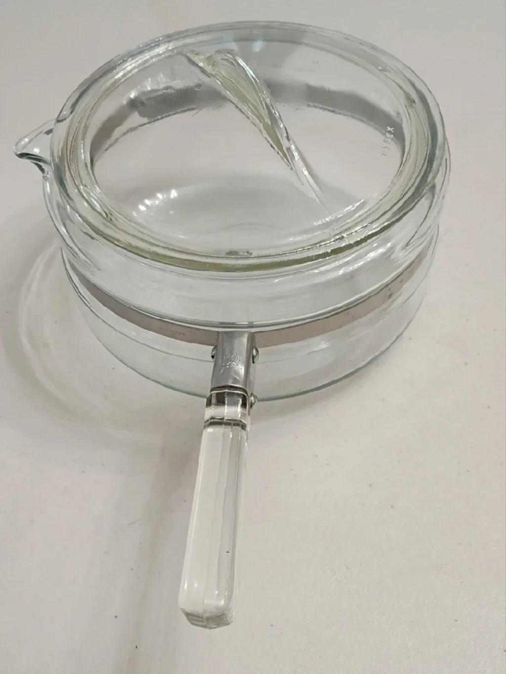 Vintage Pyrex Flameware Cookware With Lid & Handle 6323-B